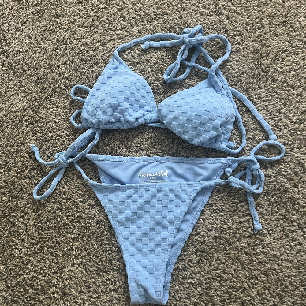 Cabana del Sol Textured Bikini Set